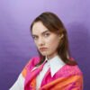 The Magnificent Alstroemeria - Fuschia - 100% Silk Scarf - Image 4